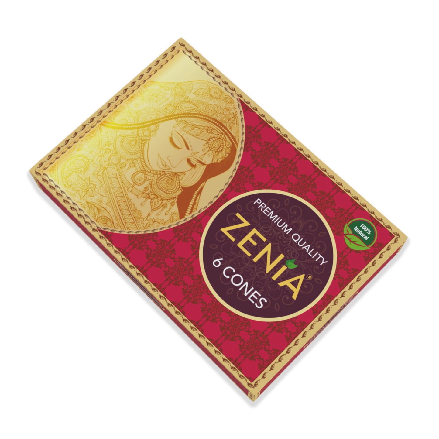 Zenia (Pack of 24) 100% Natural Henna Hair Color Paste Hair Dye Cones Dark Reddish-Brown Color 25g Each Cone Beauty and Personal Care Zenia