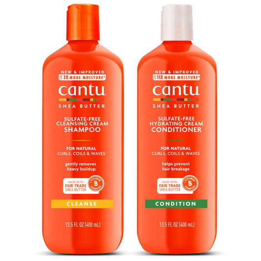 Cantu Shampoo & Conditioner with Shea Butter for Natural Hair, 13.5 fl oz (Pack of 2) Beauty & Personal Care Cantu