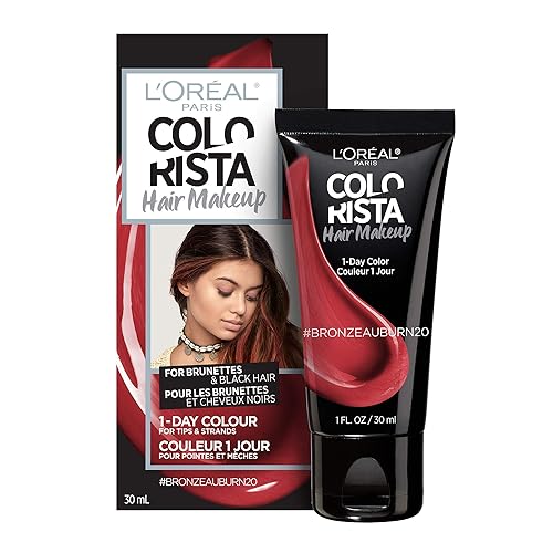 L'Oreal Paris Hair Makeup Temporary 1-Day Hair Color for Brunettes, Bronze Auburn 20, 1 Fl Oz Beauty & Personal Care L'Oreal Paris