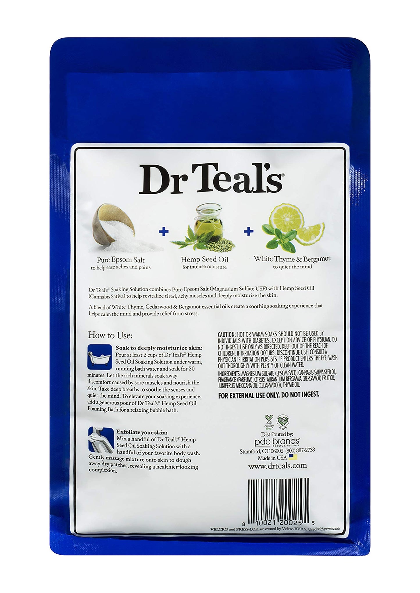Dr Teal's Pure Epsom Salt Bath Variety Gift Set (2 Pack, 3lbs Ea.) - Soothe & Sleep Lavender & Hemp Seed Oil Soaking Solutions - Essential Oils Ease Beauty and Personal Care Dr Teal's