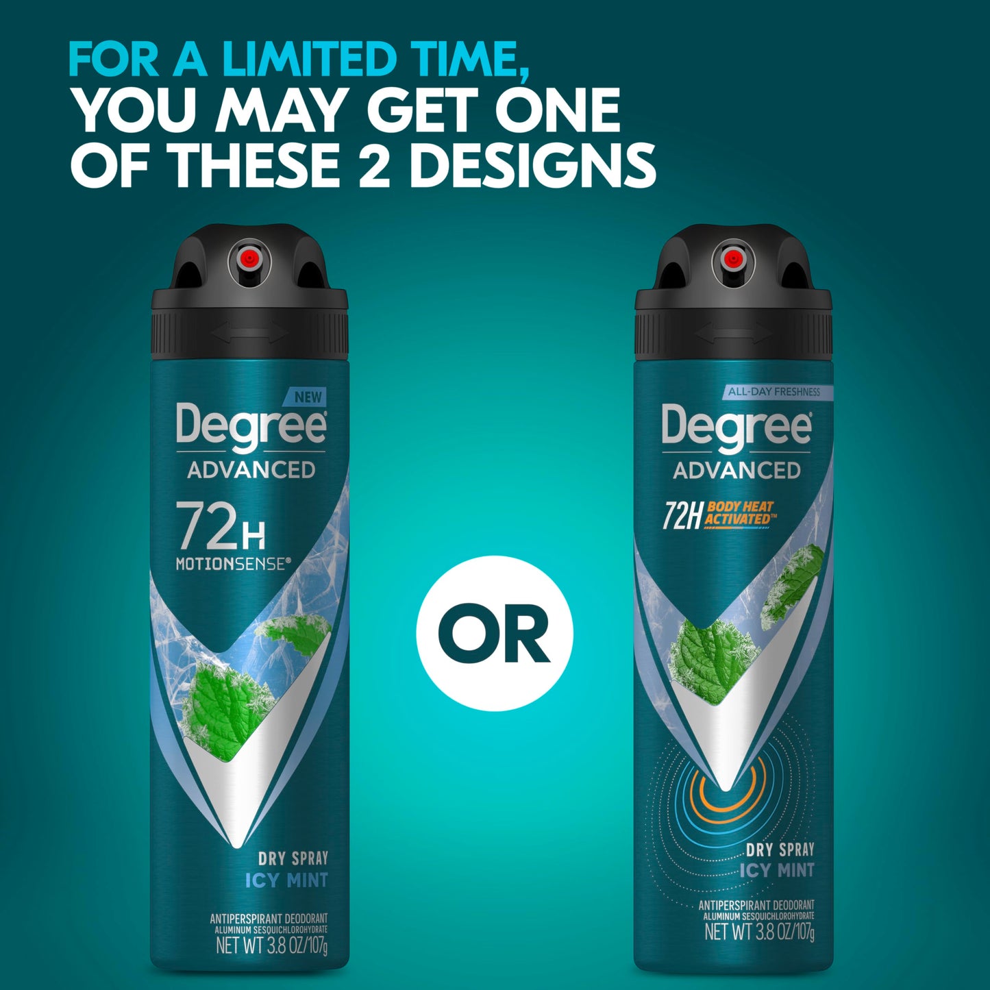 Degree Men Antiperspirant Deodorant Dry Spray Icy Mint 72-Hour Sweat and Odor Protection Deodorant For Men With Body Heat Activated Technology 3.8 oz Beauty and Personal Care Degree
