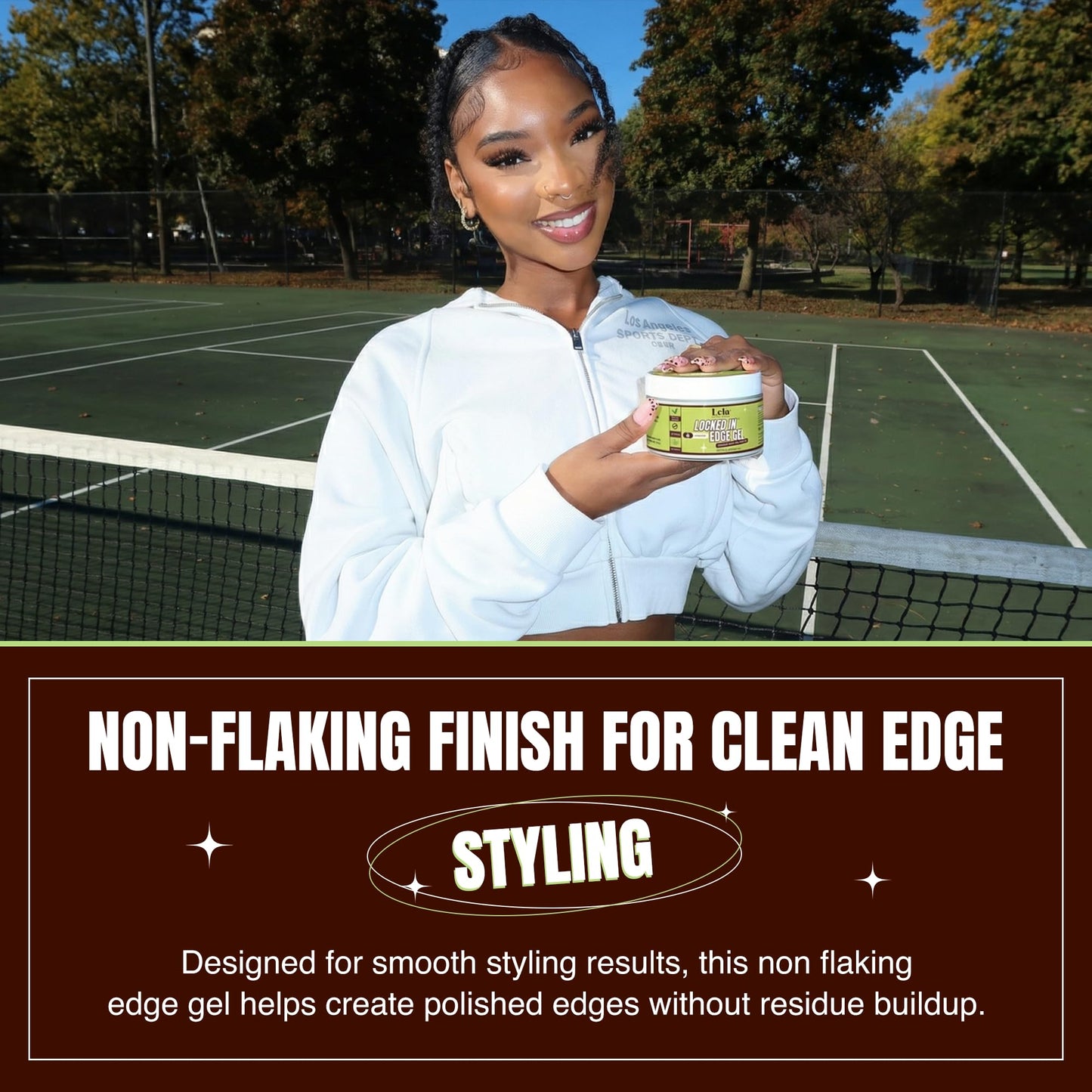 Lela Beauty Locked In™ Edge Gel with Tea Tree, Biotin & Castor Oil - Travel Friendly Styling with Mini Edge Brush - Long Lasting & Non-Flaking Beauty & Personal Care LELA by Ana Beauty