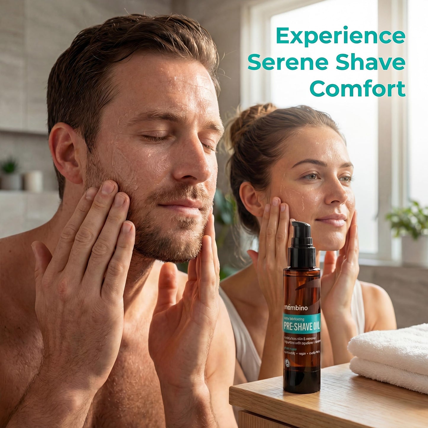 Mambino Organics Clean Shaving Set, Triple Action Shaving Essentials with Tea Tree Shave Oil, Jojoba Oil Pre-Shave, Foaming Cleanser & Face Serum Beauty and Personal Care Mambino Organics