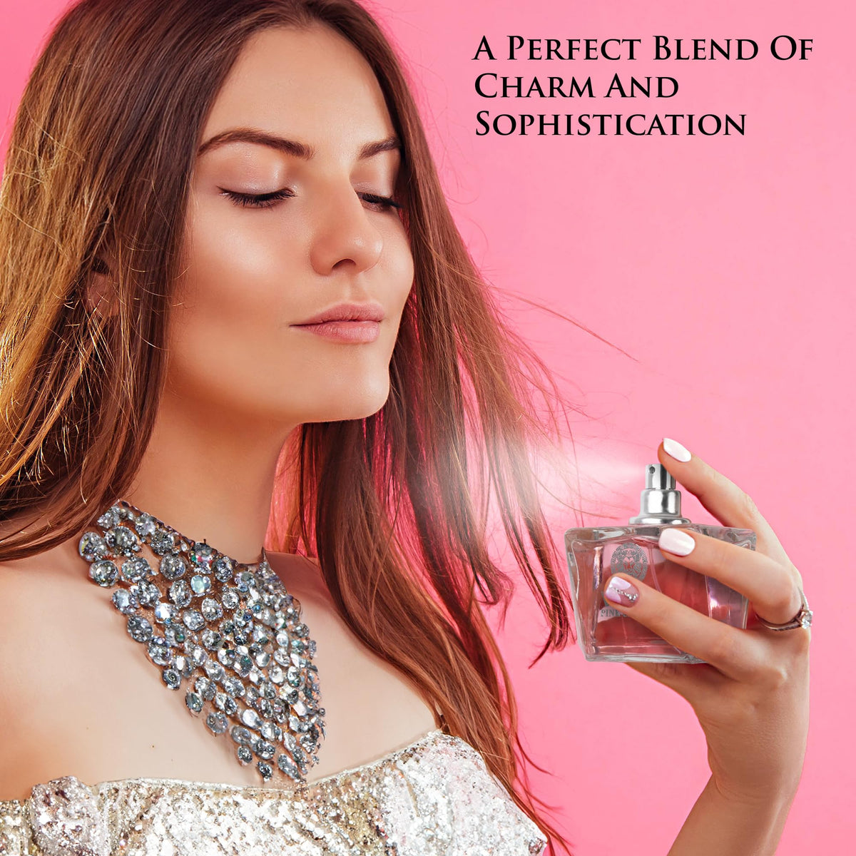 Verse Pink Crystal Eau De Parfum for Woman - Top Notes of Pomegranate, Yuzu & Iced Accord - Base Notes of Peony, Lotus, Magnolia, Amber, Musk Beauty & Personal Care NovoGlow