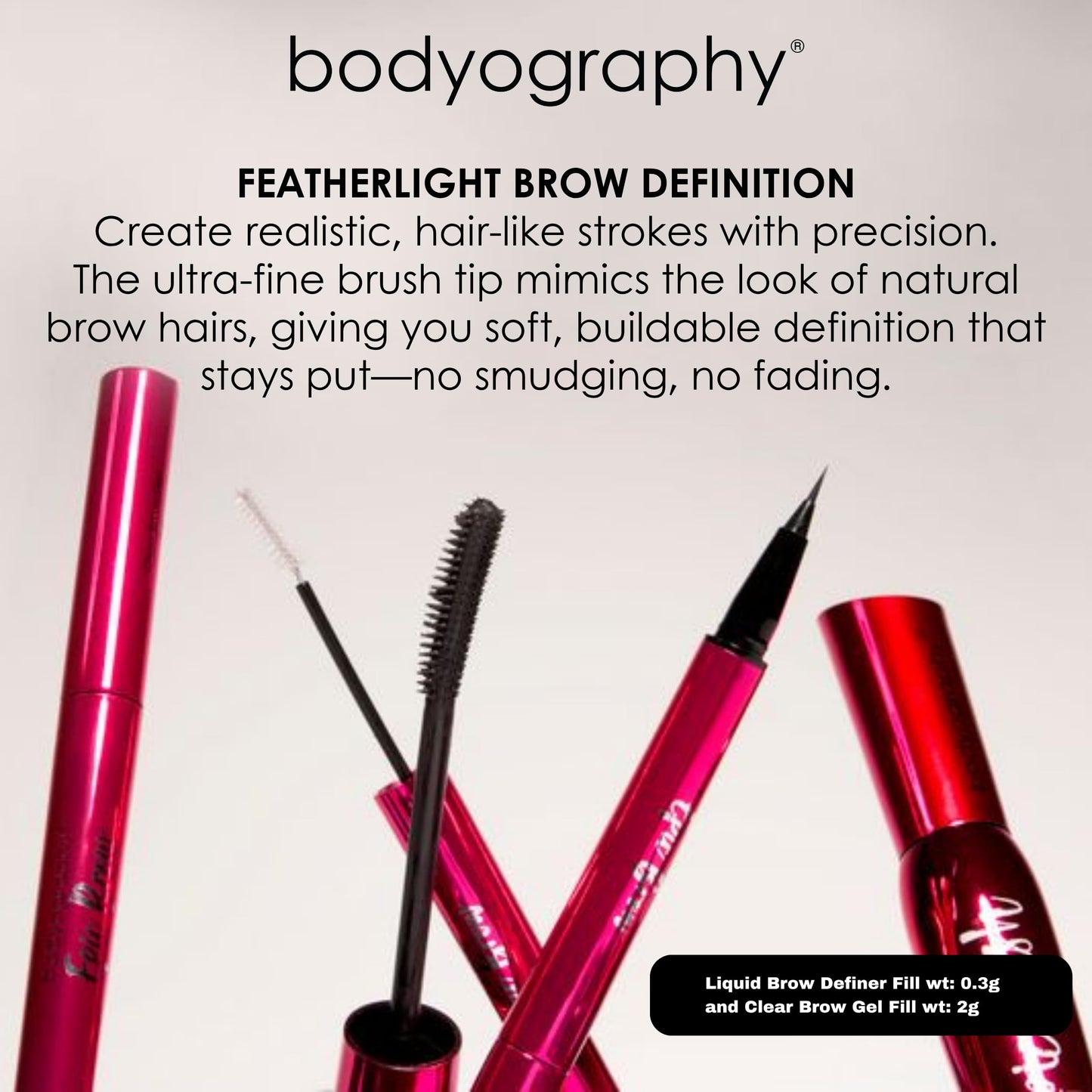 Bodyography Epic Brow Clear Brow Gel + Liquid Brow Definer | 2-in-1 Long-Wear Brow Shaper & Micro-Fine Pen | Hair-Like Strokes, Precise Definition… Beauty & Personal Care Bodyography