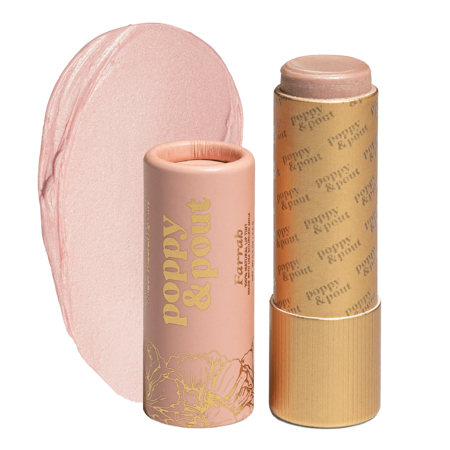 Poppy & Pout All Natural Lip Tint, Cardboard Tube, Hand-Filled, Beeswax, Vitamin E, Coconut Oil, Cruelty Free, All-Natural Shades (Farrah) Beauty and Personal Care Poppy & Pout