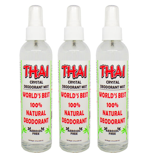 Thai Deodorant Stone Crystal Mist Natural Deodorant Spray 8 oz. Bundle (Pack Of 3) Beauty and Personal Care Thai Deodorant Stone