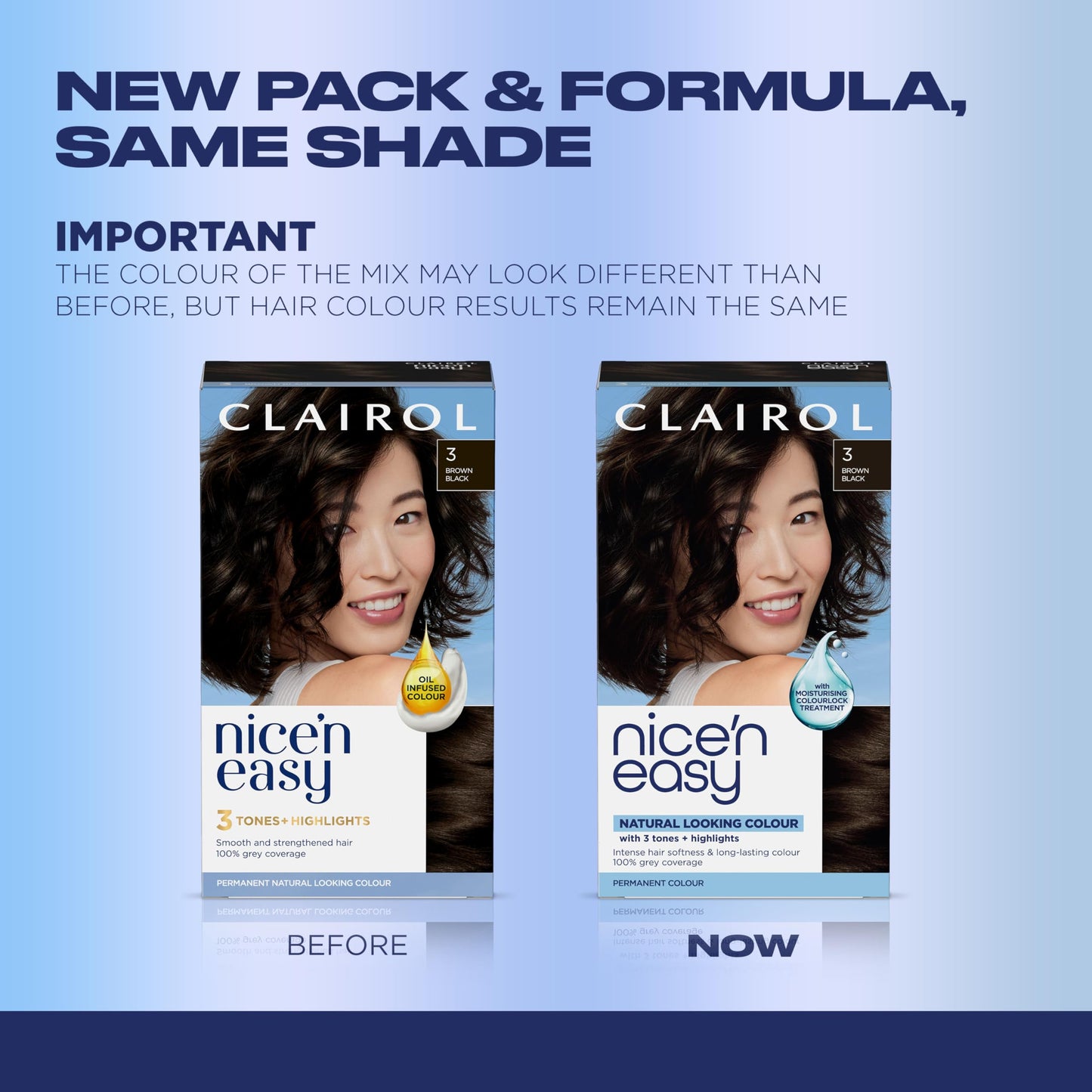 Clairol Nice'n Easy Permanent Hair Dye, 3 Brown Black | 100% Gray Coverage | Long?Lasting, Natural?Looking Color & Shine | Pack of 1 Beauty & Personal Care Clairol
