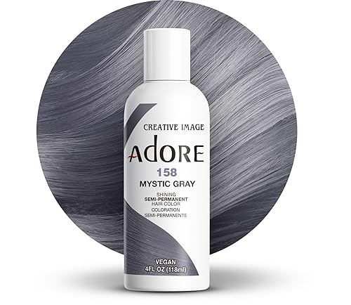 Adore Semi Permanent Hair Color (158 Mystic Grey) | Vegan & Cruelty-Free Grey Hair Dye | No Ammonia, No Peroxide, No Alcohol | 4 Fl Oz Beauty & Personal Care Adore