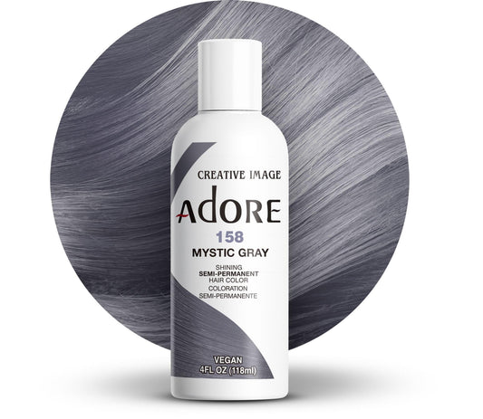 Adore Semi Permanent Hair Color (158 Mystic Grey) | Vegan & Cruelty-Free Grey Hair Dye | No Ammonia, No Peroxide, No Alcohol | 4 Fl Oz Beauty & Personal Care Adore
