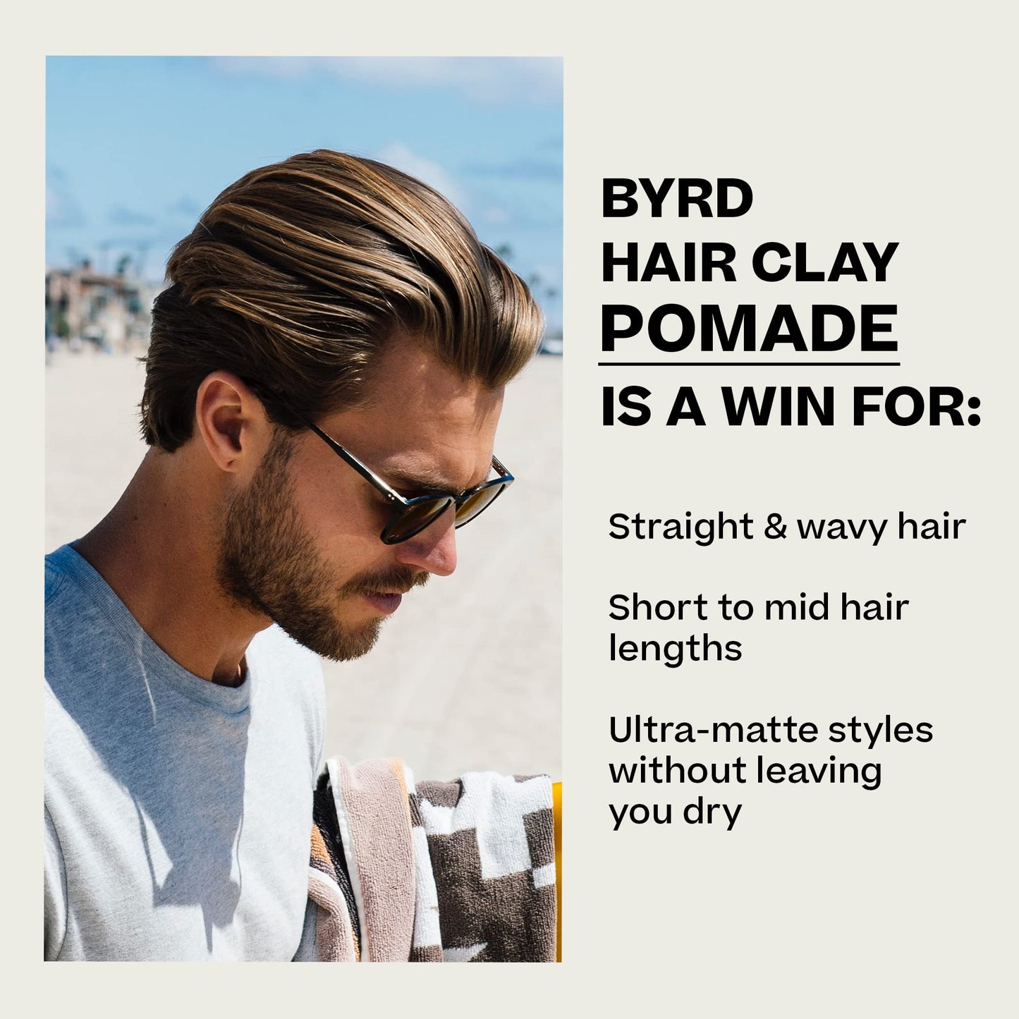 BYRD Hair Clay Pomade - Strong Hold, Ultra Matte Finish, Add Volume and Sculpt to All Hair Types, 3.35 Oz Beauty & Personal Care BYRD Hairdo Products