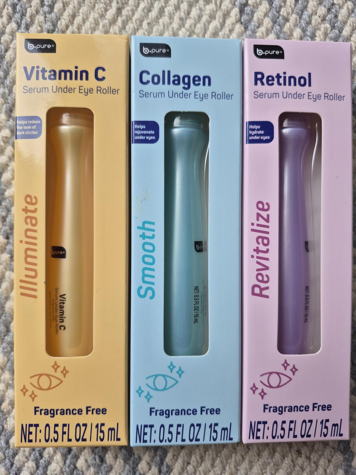 B.pure Collagen Serum Under Eye Roller, Fragrance Free, with Hyaluronic Acid, 0.5 Fl Oz Beauty & Personal Care b.pure