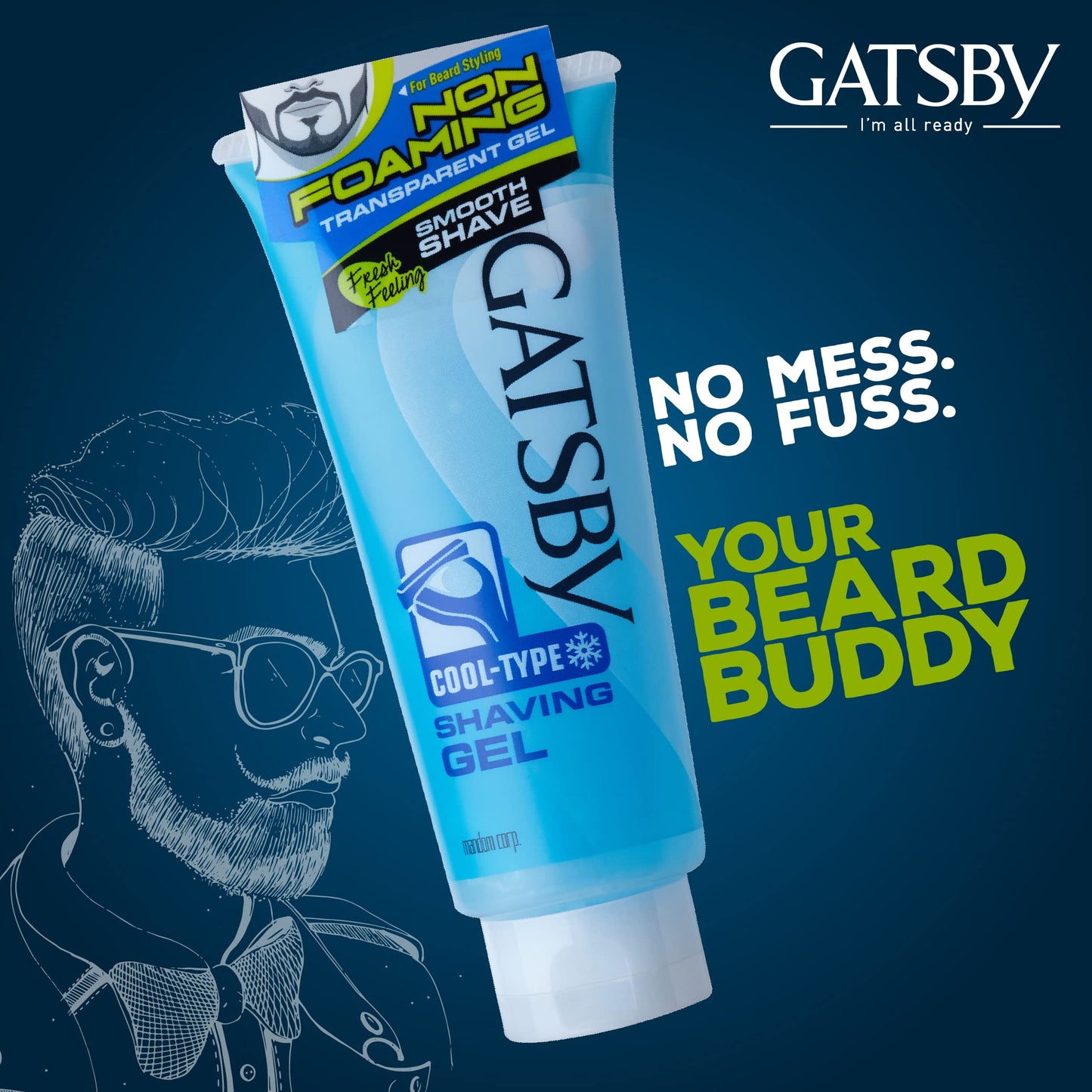 MANDOM Gatsby Shaving Gel Beauty & Personal Care Gatsby