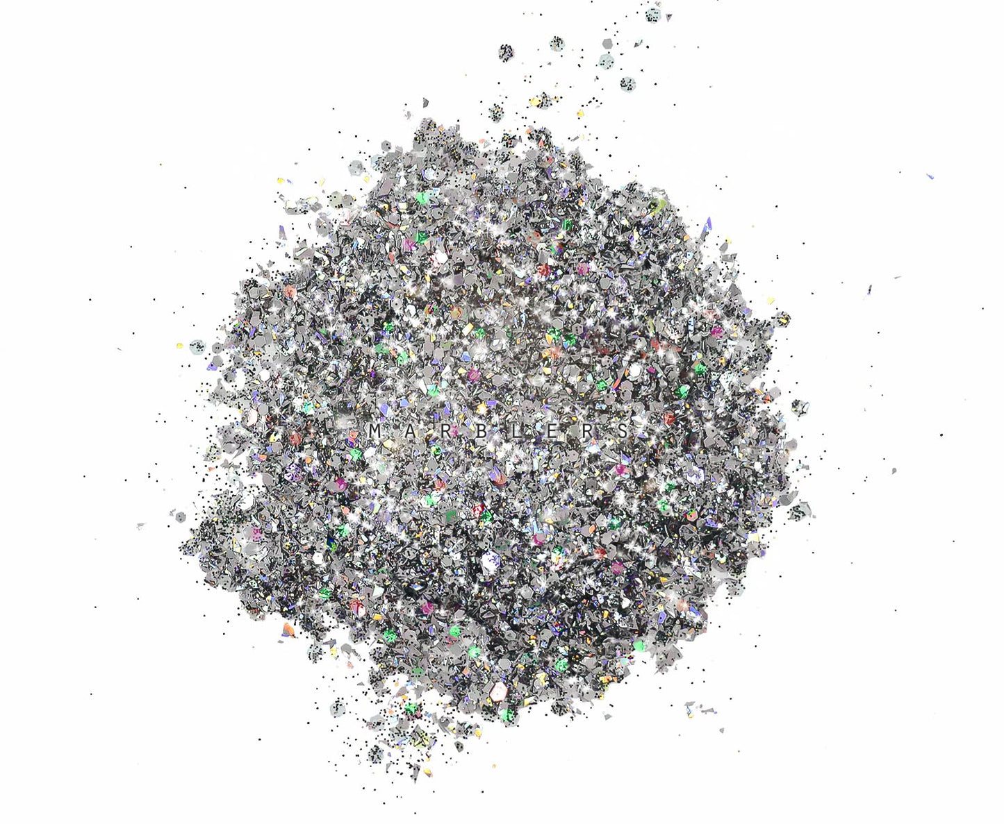 MARBLERS Mixed Shaped Face & Body Glitter [Gray] 0.18oz (5g) | Chunky | Chopped | Flake | Non-Toxic | Vegan | Cruelty-Free | Festival, Rave & Party Beauty & Personal Care MARBLERS