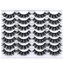 Mebver Lashes Eyelashes 8D Fluffy False Eyelashes Wispy Faux Mink Lashes Light Weight Fake Eyelashes Cat Eye Lashes 14 Pairs Pack Beauty & Personal Care Mebver