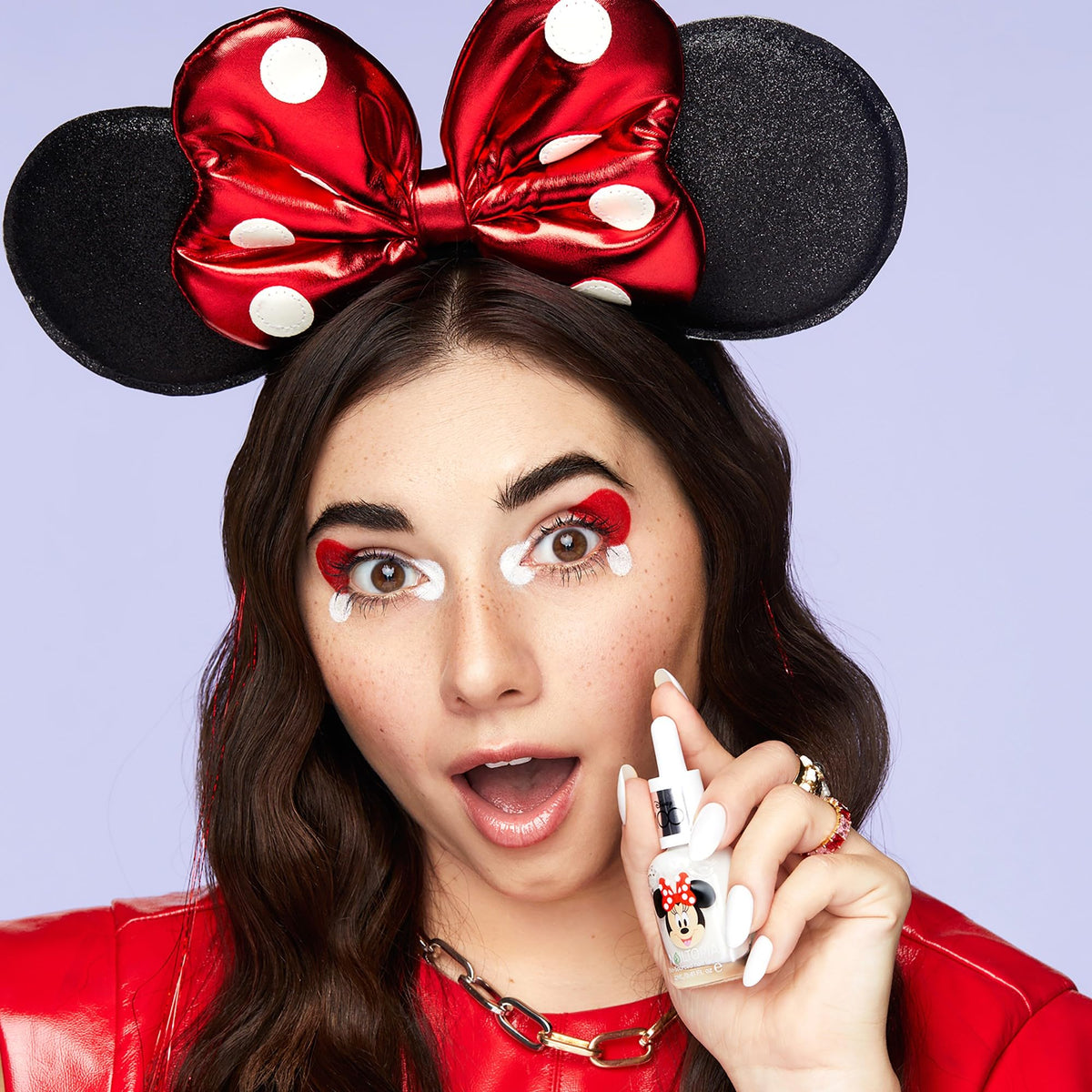 Nailtopia Bio-Sourced Chip Free Nail Lacquer Disney Collection Minnie Mouse - Superfood-Infused Polish - Chip Resistant Formula - Quick-Dry, Long