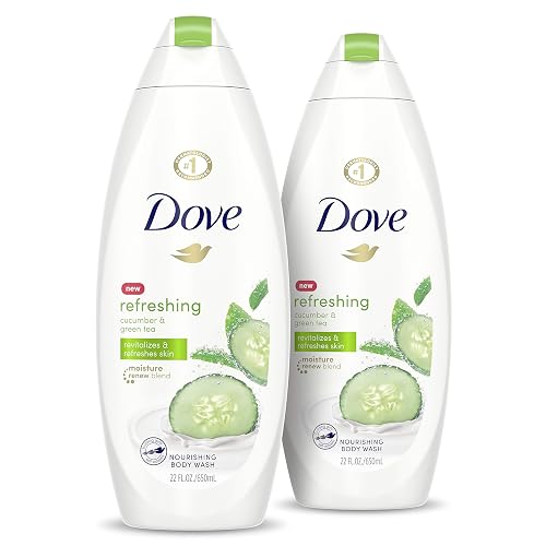 Dove Go Fresh Body Wash For Softer, Smoother Skin After One Shower Cucumber and Green Tea Sulfate Free Bodywash 22 oz 2 Count Beauty & Personal Care Dove