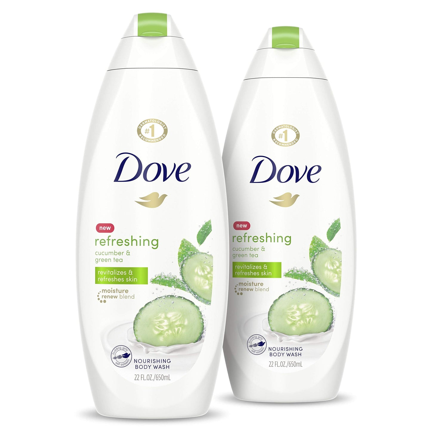 Dove Go Fresh Body Wash For Softer, Smoother Skin After One Shower Cucumber and Green Tea Sulfate Free Bodywash 22 oz 2 Count Beauty & Personal Care Dove