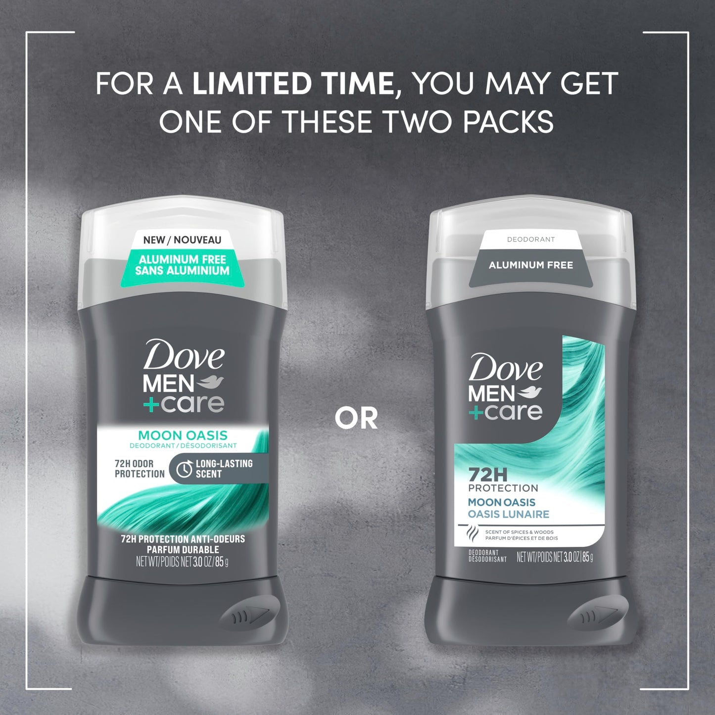 Dove Men+Care Aluminum-Free Deodorant Moon Oasis 4 Count for a Long-Lasting Scent, with 72H Odor Protection, 3.0 oz Beauty and Personal Care DOVE MEN + CARE