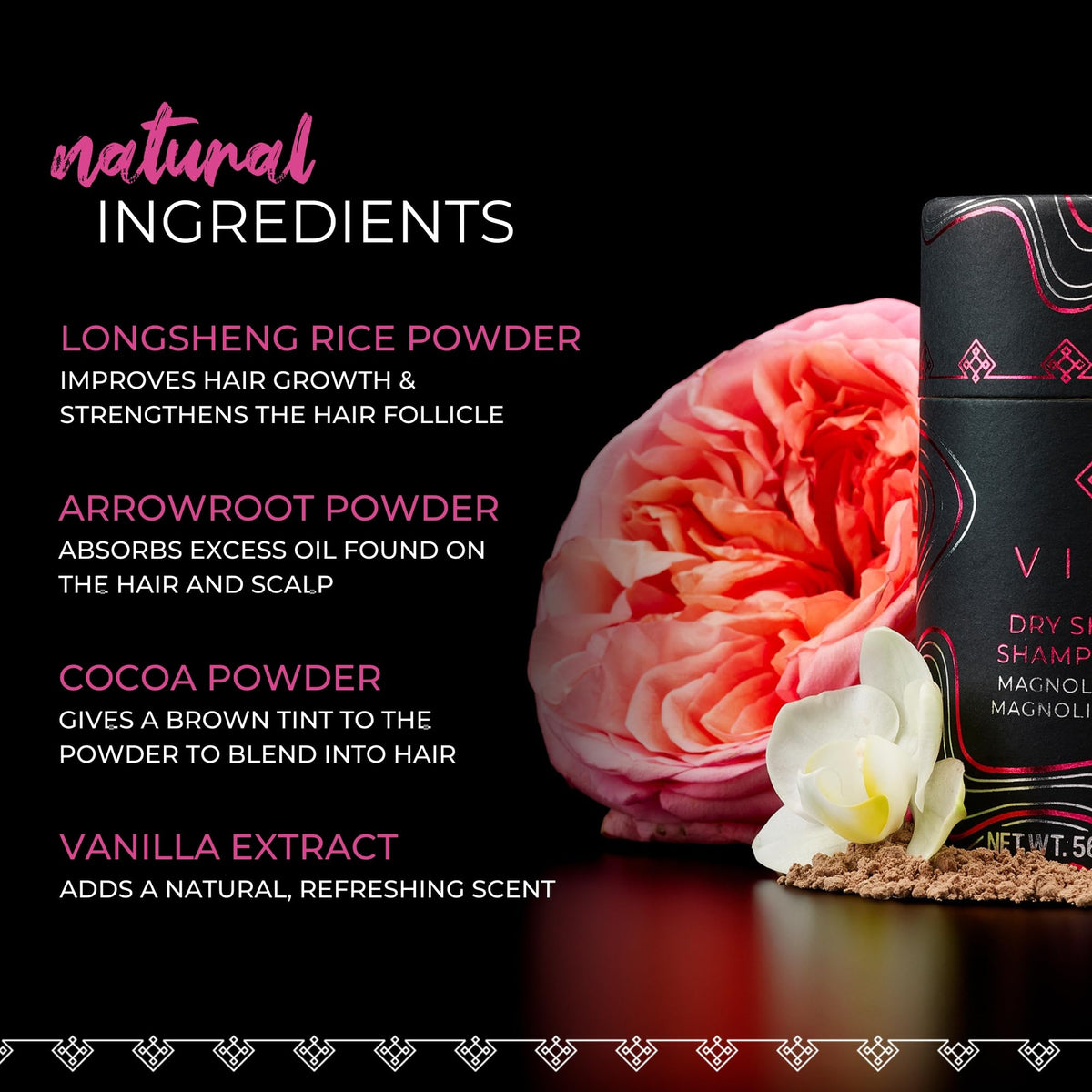 Viori Dry Shampoo Powder - Magnolia & Peony, Fast-Absorbing