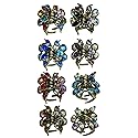 Set of 8 JCGY Mini Hair Claws Tiny 1"x1" Metal Claw Clip LPW-5-8 Beauty & Personal Care jcgy