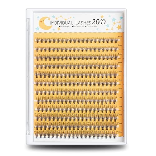 FinyDreamy 240pcs Individual Lashes Extension, 20D Volume Mix Pack Cluster Lashes, 8-12mm Mix Lengths C Curl 0.07mm Thickness Professional Makeup Beauty & Personal Care FinyDreamy