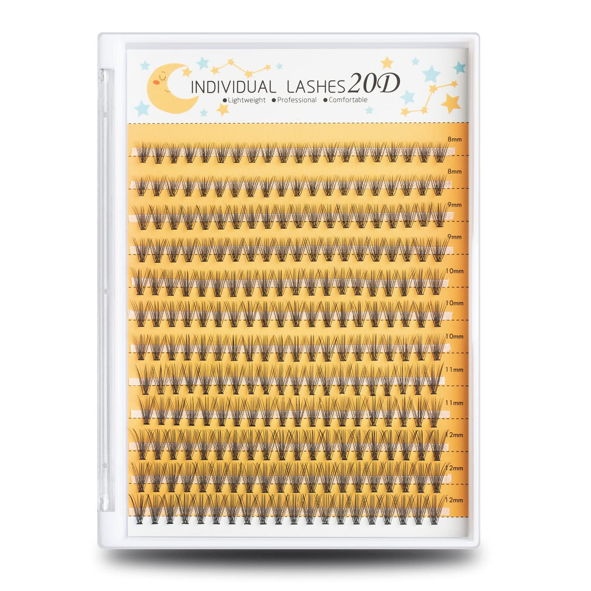 FinyDreamy 240pcs Individual Lashes Extension, 20D Volume Mix Pack Cluster Lashes, 8-12mm Mix Lengths C Curl 0.07mm Thickness Professional Makeup Beauty & Personal Care FinyDreamy
