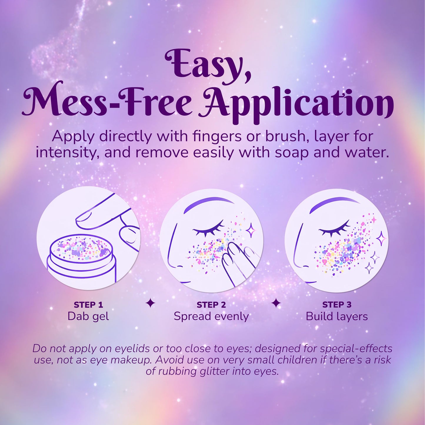 Art Factory Mermaid Holographic Body Glitter Gel - Chunky Sea Mix Cosmetic Glitter for Face, Hair & Body - Festival Rave Makeup, Long Wear Glitter Beauty & Personal Care Art Factory