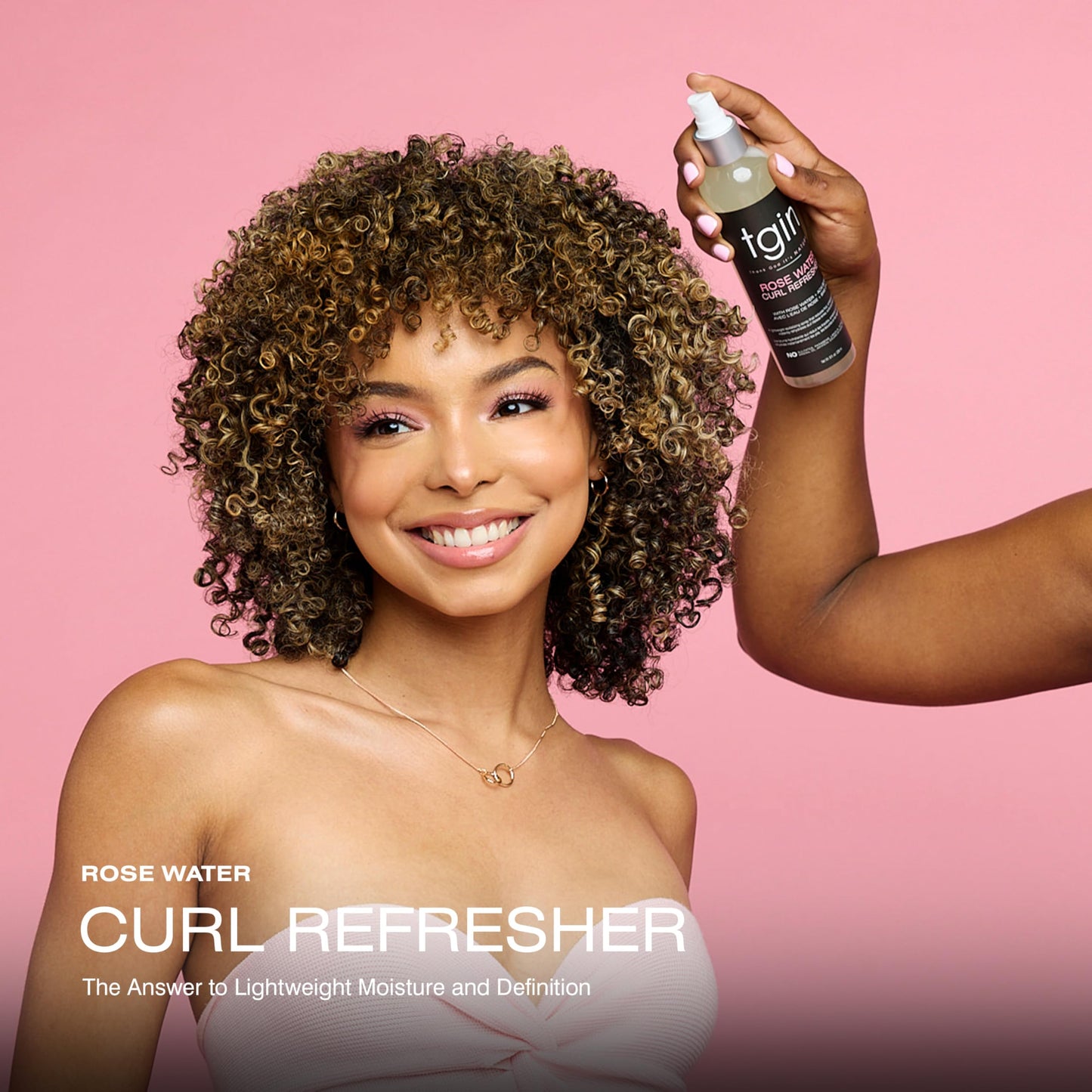 tgin Rose Water Curl Refresher - Curl Spray for Curly, Coily, and Wavy Hair - tgin Hair Products Enhances Shine, Reduces Frizz, and Moisturizes Dry Beauty & Personal Care Thank God It's Natural