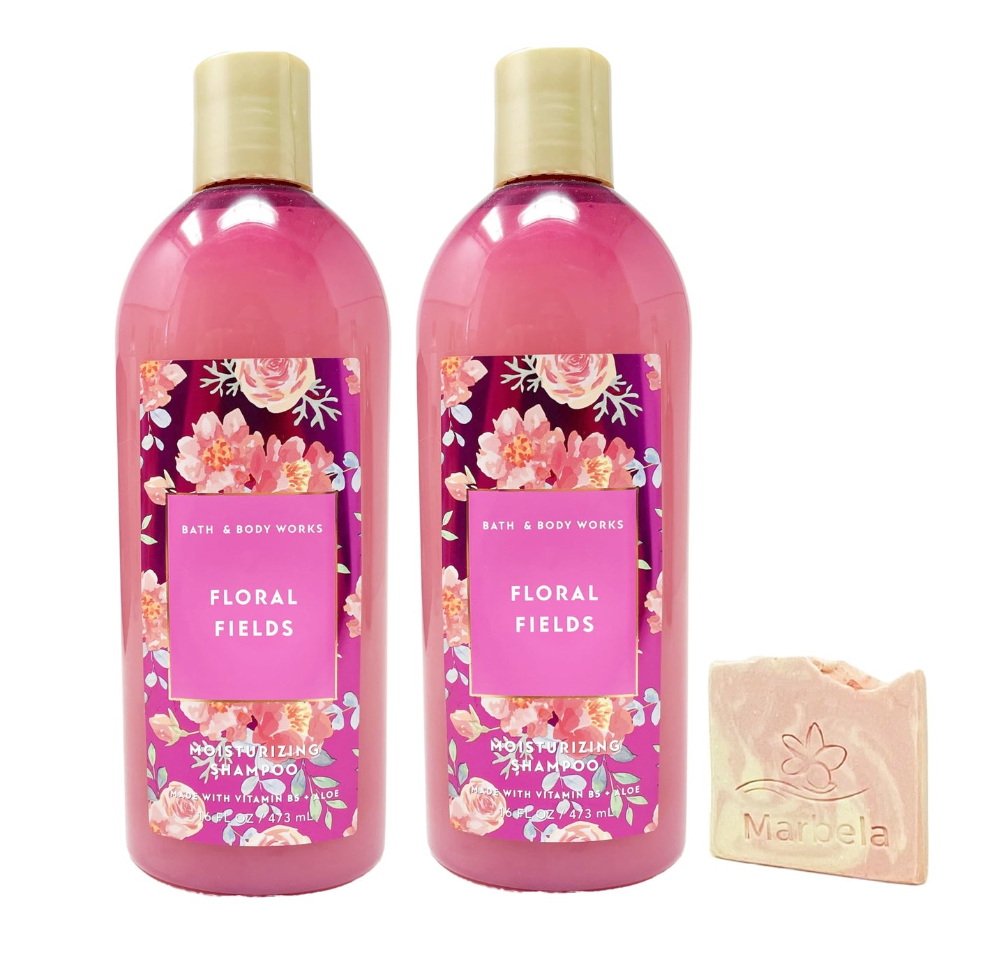 Bath & Body Works Floral Field - 2 Pack Of Moisturizing Shampoo with a Himalayan Salts Springs Sample Soap Beauty & Personal Care Bath & Body Works