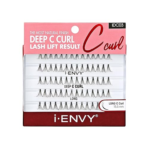 iENVY False Eyelashes Deep C Curl Individual Lashes Natural Finish Eyelash (Long) Beauty & Personal Care i•ENVY