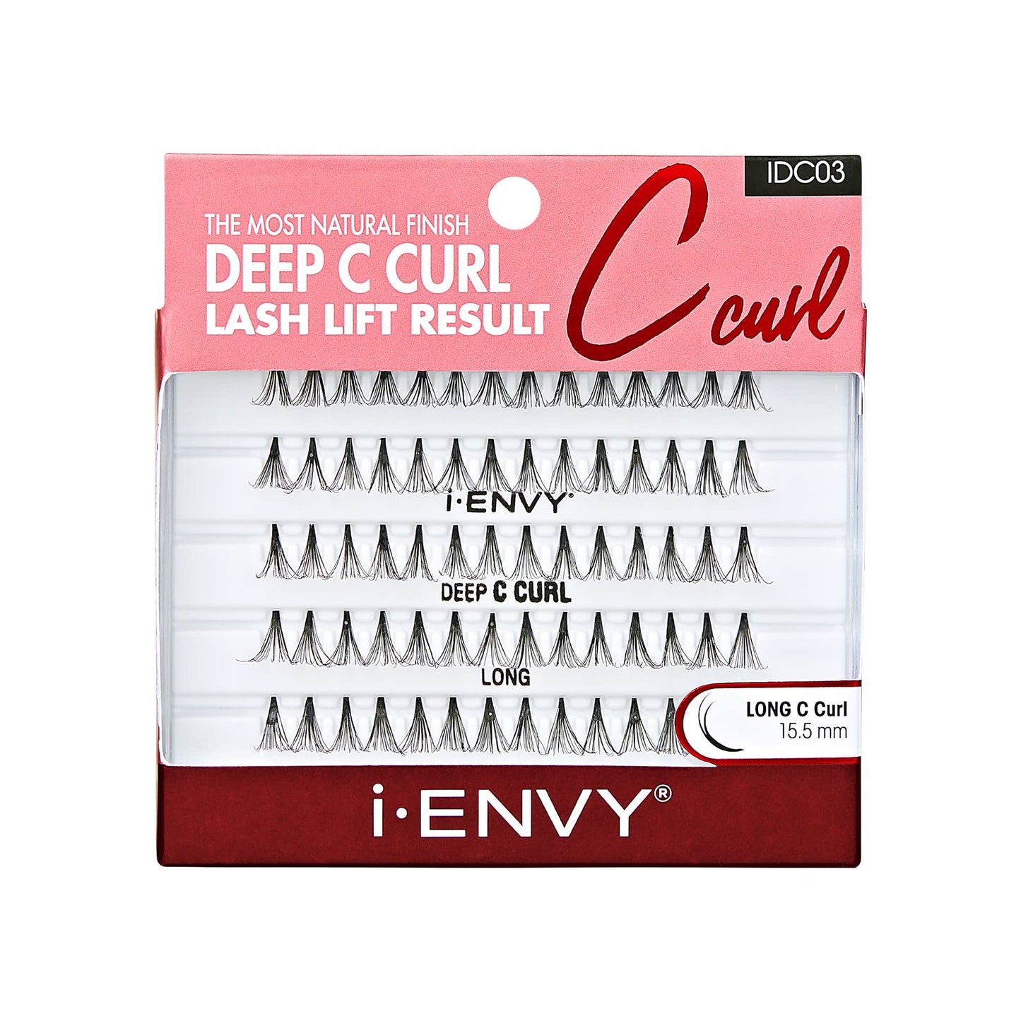 iENVY False Eyelashes Deep C Curl Individual Lashes Natural Finish Eyelash (Long) Beauty & Personal Care i•ENVY
