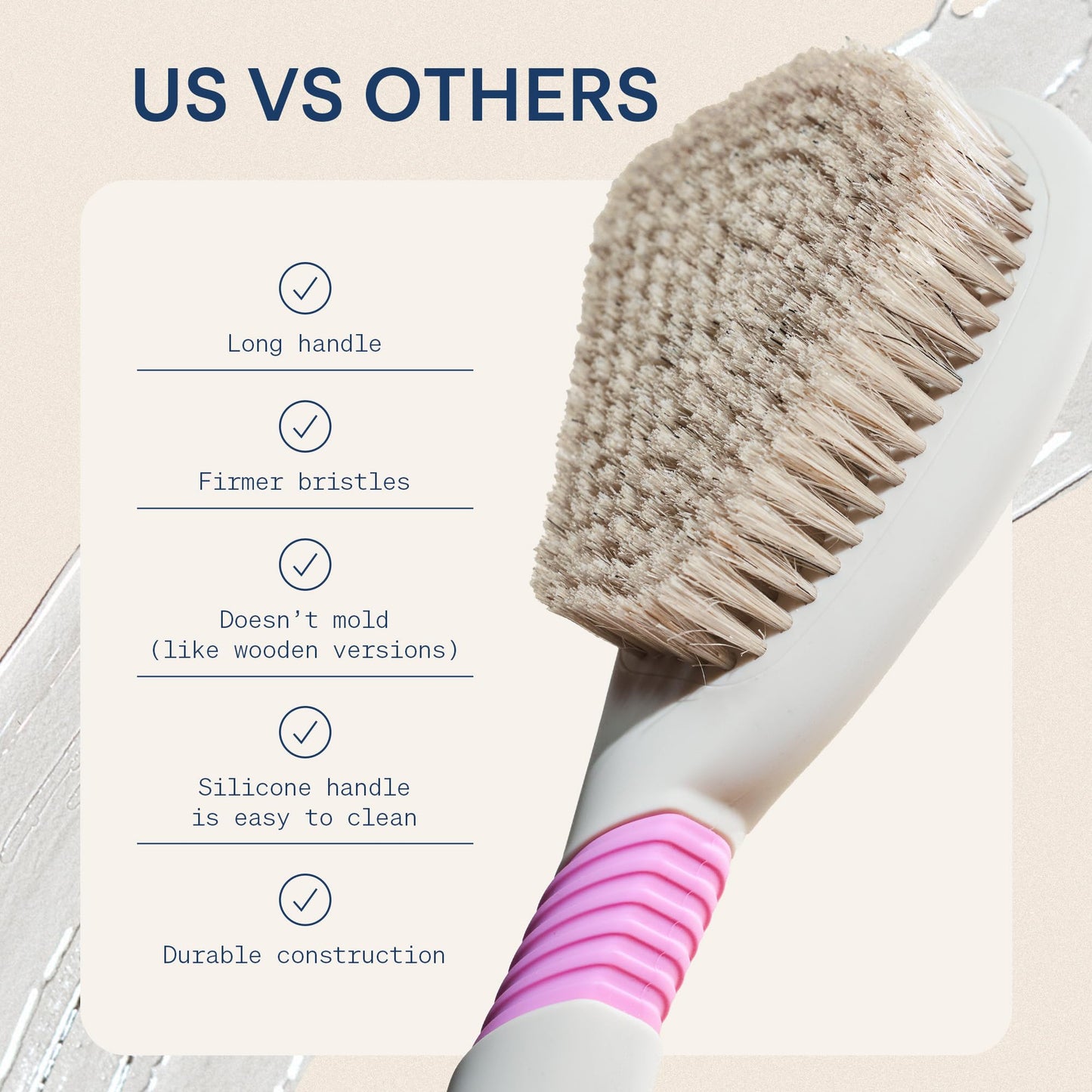 The Skinny Confidential Dry Brushing Body Brush - Natural Boar Bristle Body Exfoliator with Silicone Handle for Cellulite & Dead Skin Removal Beauty and Personal Care The Skinny Confidential