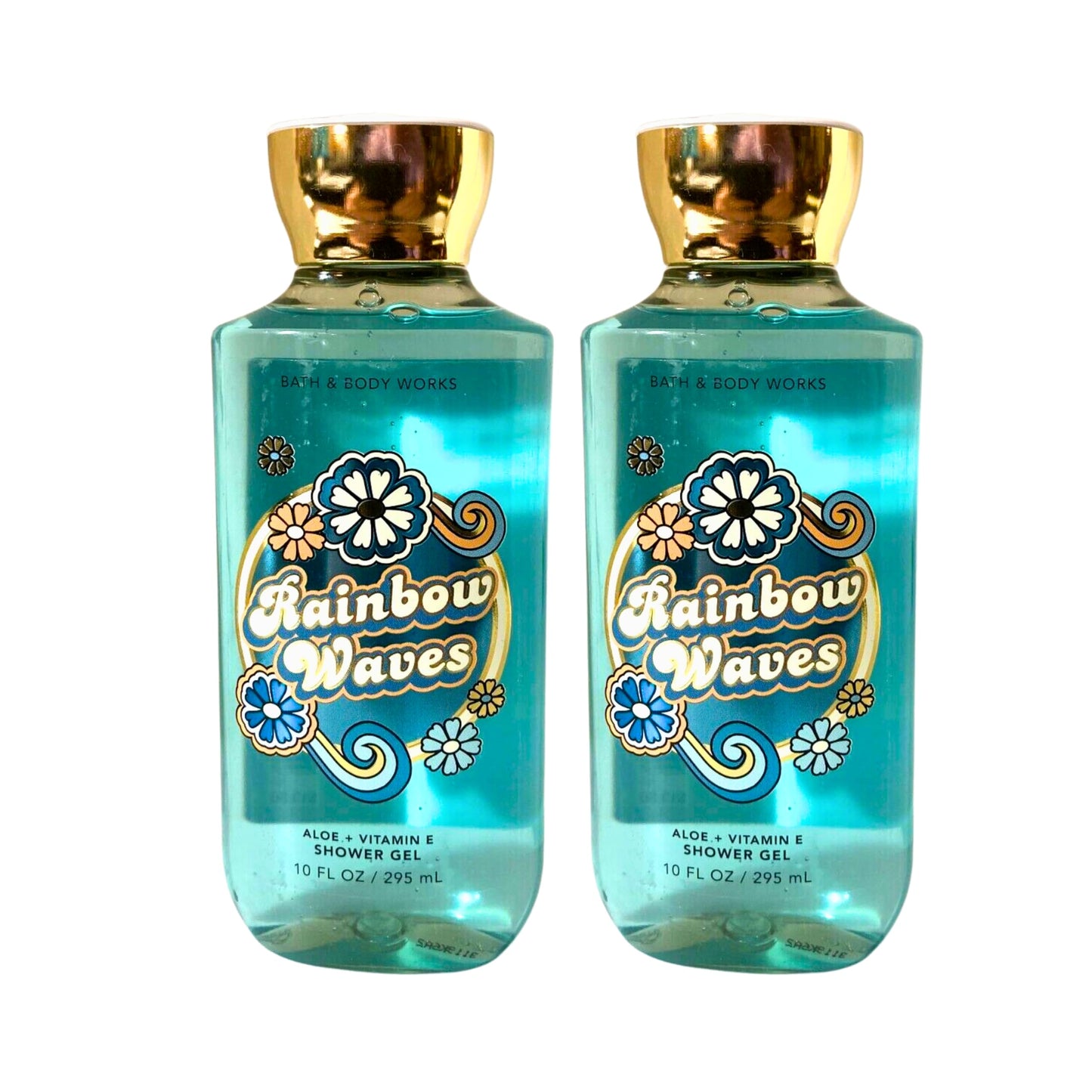 Bath & Body Works Shower Gel, Gift Set of 2, 10oz Each (Rainbow Waves) Beauty & Personal Care Bath & Body Works