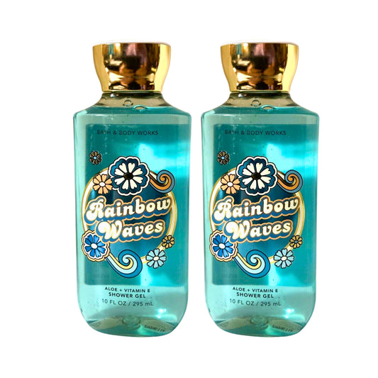 Bath & Body Works Shower Gel, Gift Set of 2, 10oz Each (Rainbow Waves) Beauty & Personal Care Bath & Body Works