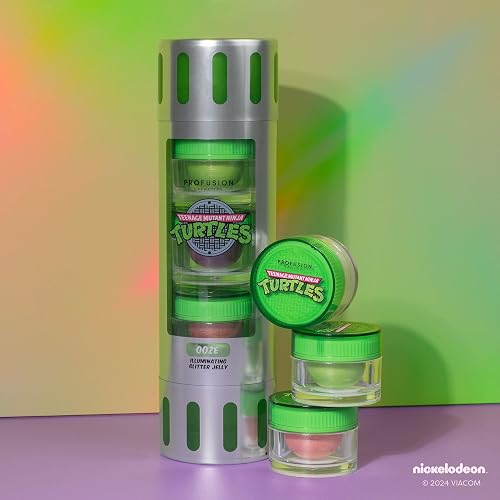 Profusion Cosmetics TMNT Illuminating 3 PC Face & Body Glitter Jelly Set, Long-Lasting Hydrating Jelly for Party Makeup, Multi-Purpose Glitter Gel Beauty & Personal Care Profusion Cosmetics