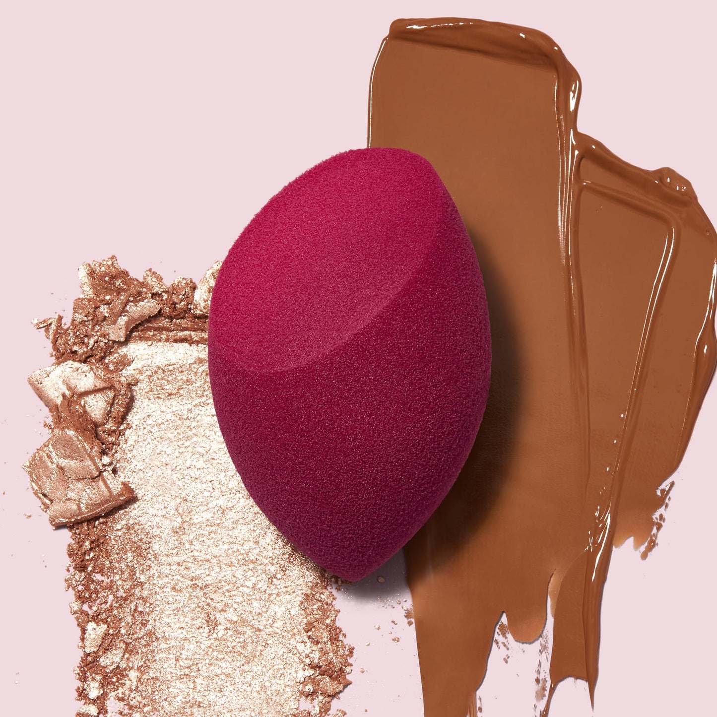 e.l.f. Total Face Blending Sponge, Latex-Free Makeup Sponge With Angled & Rounded Sides For Concealer, Foundation & more, Vegan & Cruelty-Free Beauty & Personal Care e.l.f.