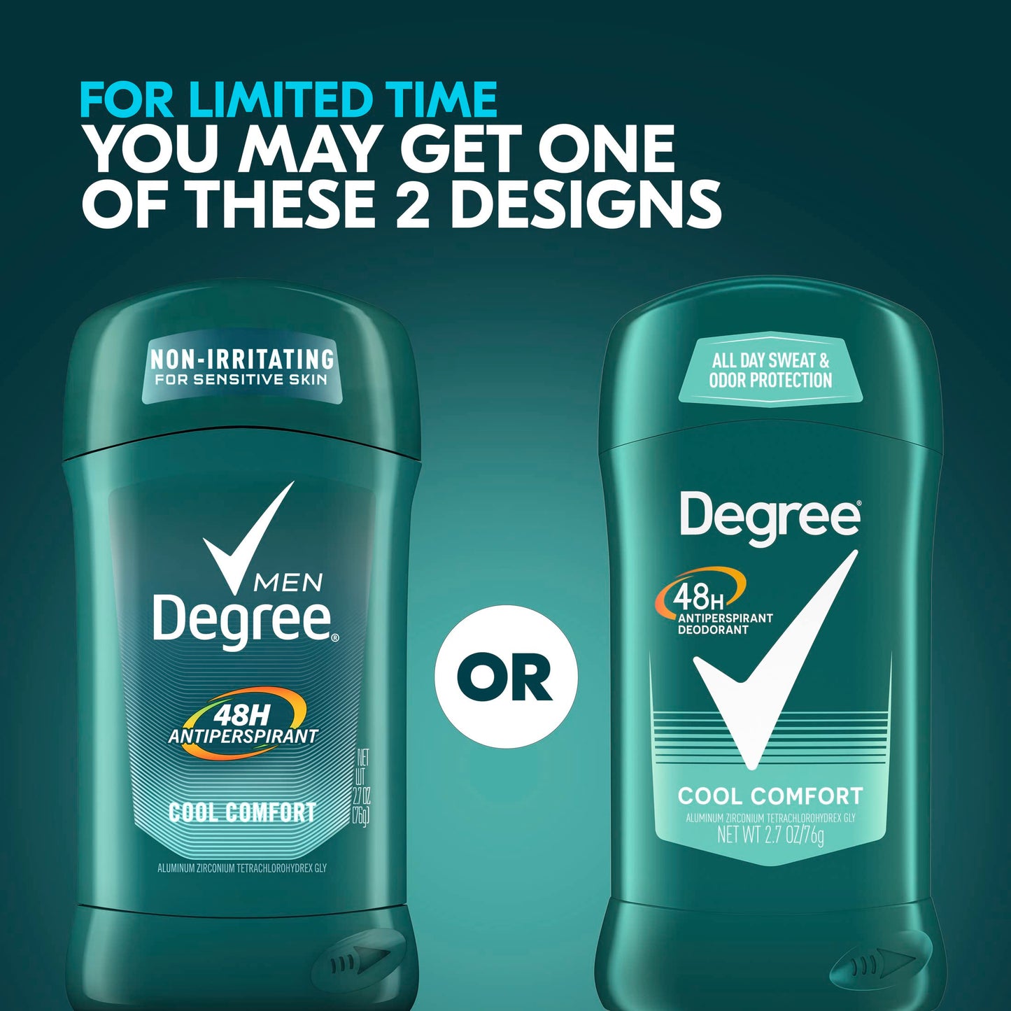 Degree Cool Comfort Original Protection Antiperspirant Stick, 2.7 oz (Pack of 5) Beauty and Personal Care Degree