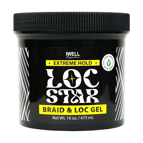 IWELL Signature Loc Star Braid & Loc Gel, 16 fl oz | Extreme Hold for Braids, Locs, Twists, Cornrows & Edges | Smooths & Tames Frizz | No Heavy Beauty & Personal Care IWELL Signature
