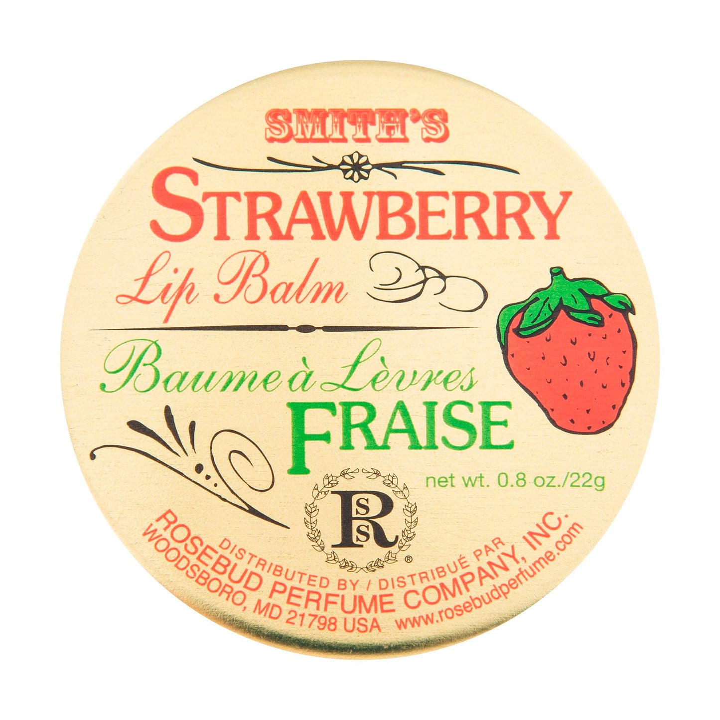 Rosebud Perfume Co. Strawberry Lip Balm Strawberry Lip Balm Beauty and Personal Care Rosebud Perfume