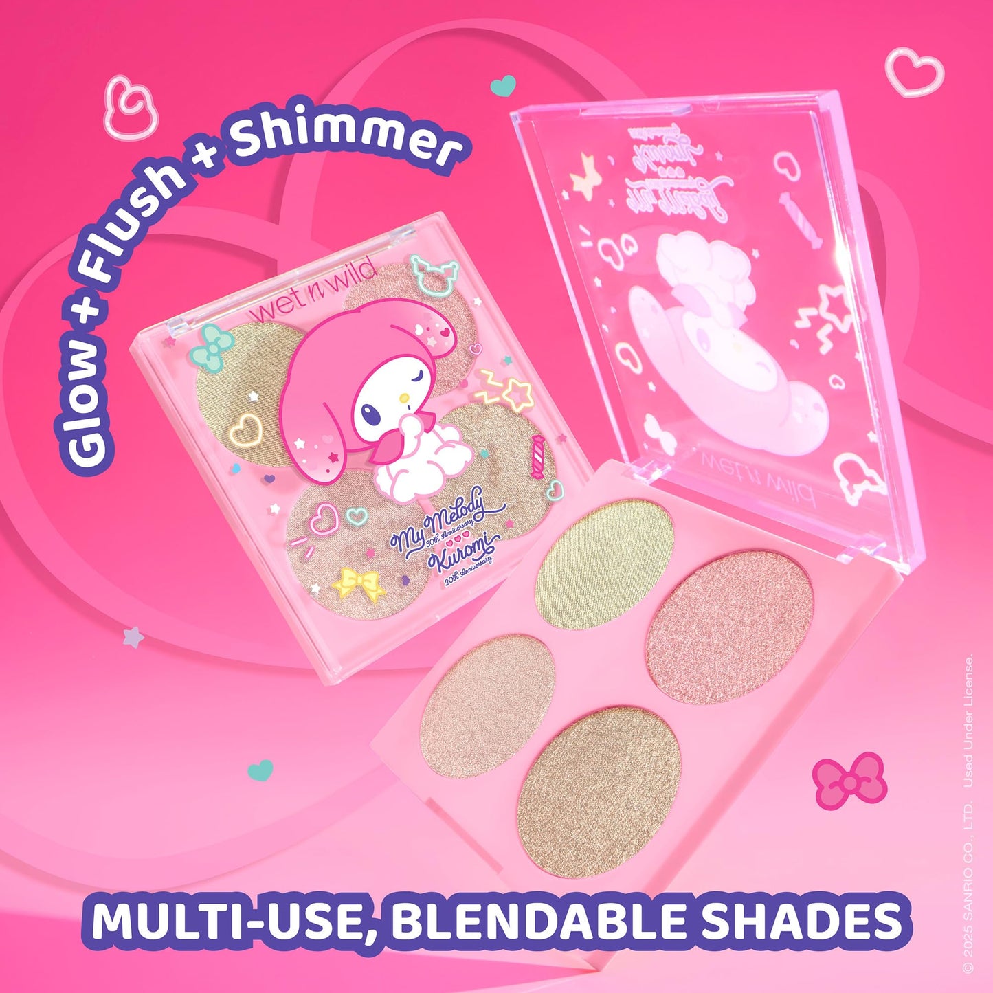 wet n wild My Melody and Kuromi Face Quad - My Sweet Glow Beauty & Personal Care wet n wild