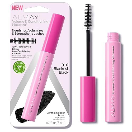 Almay Volume & Conditioning Mascara, Hydrating All Day Wear, 10 Blackest Black, 0.27 fl oz. Beauty & Personal Care Almay