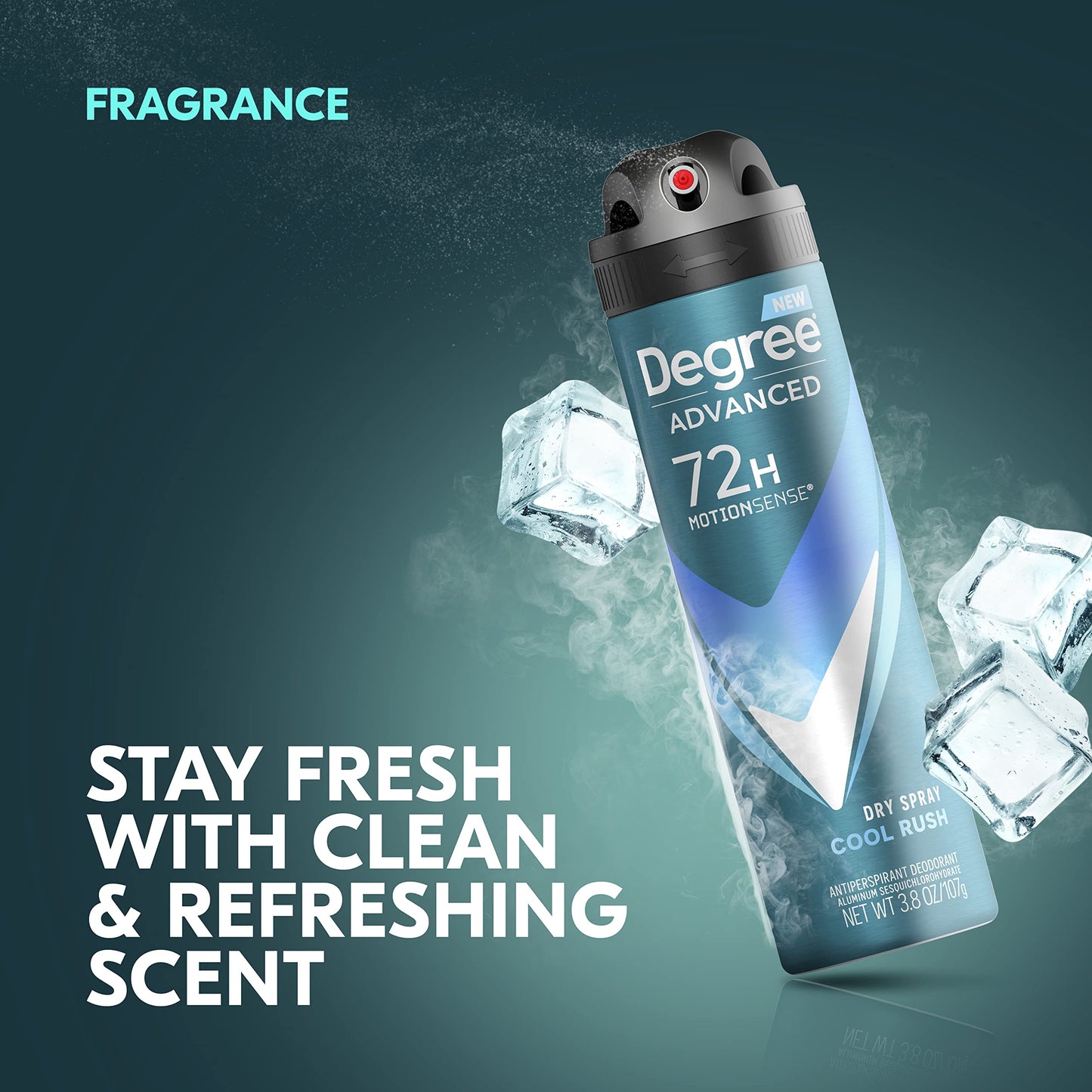 Degree Men Antiperspirant Deodorant Dry Spray Cool Rush Deodorant for Men With MotionSense Technology 3.8 oz Beauty and Personal Care Degree Men