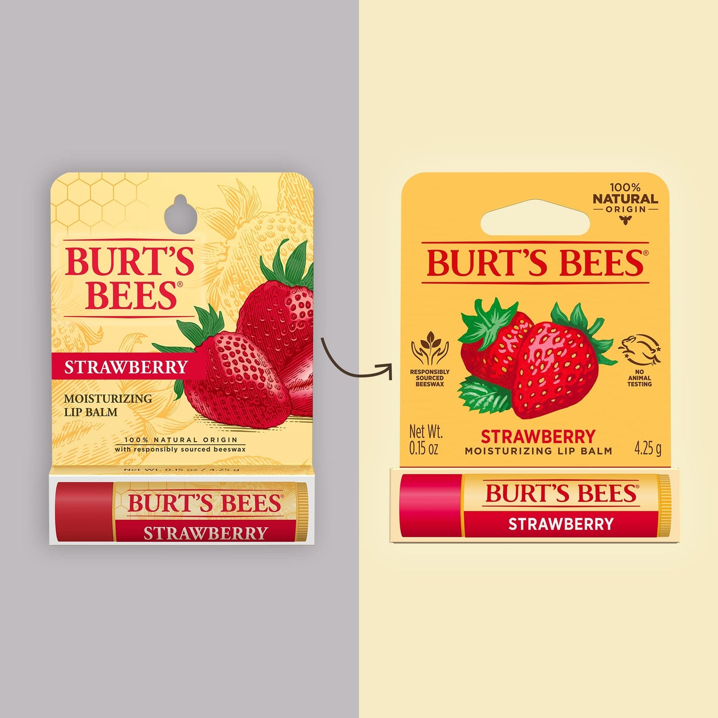 Burt's Bees Moisturizing Lip Balm, Strawberry, 0.15 Ounce Beauty & Personal Care Burt's Bees