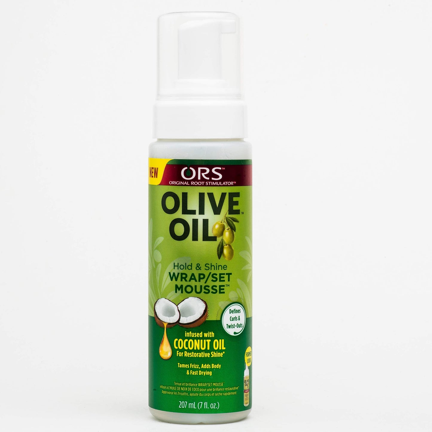 Ors Olive Oil Mousse Wrap/Set Hold & Shine Coconut Oil 7 Ounce (207ml) (2 Pack) Beauty & Personal Care ORS