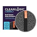 Cleanlogic Detoxify Purifying Charcoal Infused Exfoliating Body Scrubber, Dual-Texture Round Exfoliator Tool for Smooth, Clean Skin, Daily Skincare Beauty & Personal Care Cleanlogic