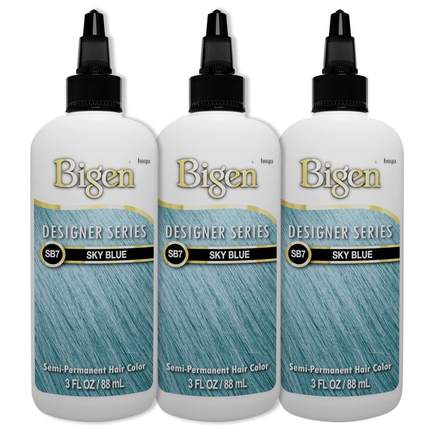 Bigen SB7 Sky Blue Designer Series Semi-Permanent Hair Color (pack of 3) Beauty & Personal Care Bigen