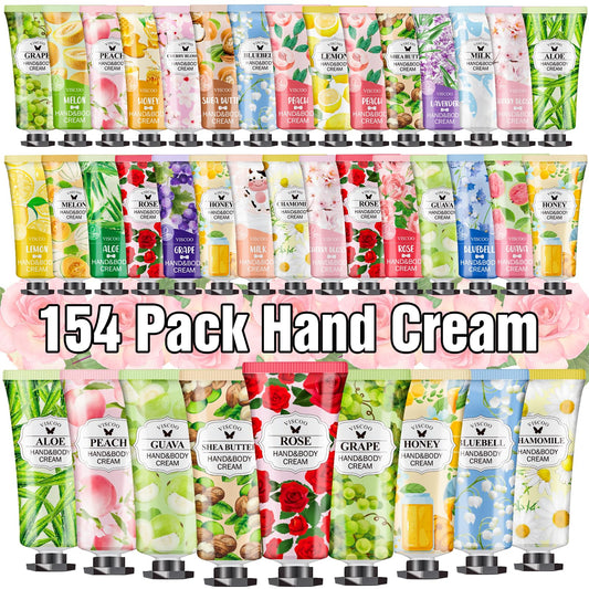 VISCOO 154 Pack Hand Cream Gifts Set for Women, Stocking Stuffers for Women Teengirls, Christmas Gifts, Bulk Gifts,Small Gifts,Mini Moisturizing Hand Beauty & Personal Care VISCOO