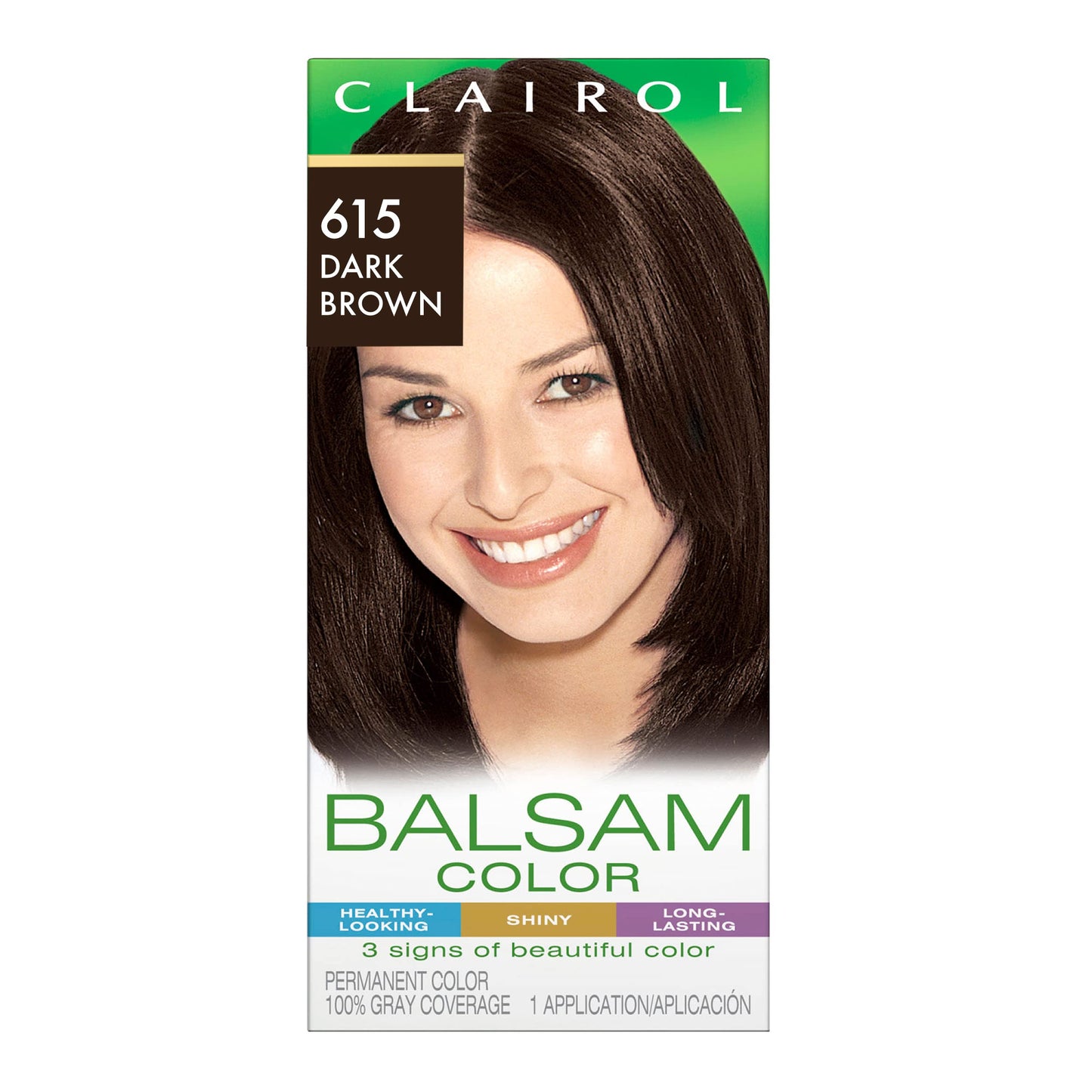 Clairol Balsam Permanent Hair Dye, 615 Dark Brown Hair Color, Pack of 1 Beauty & Personal Care Clairol