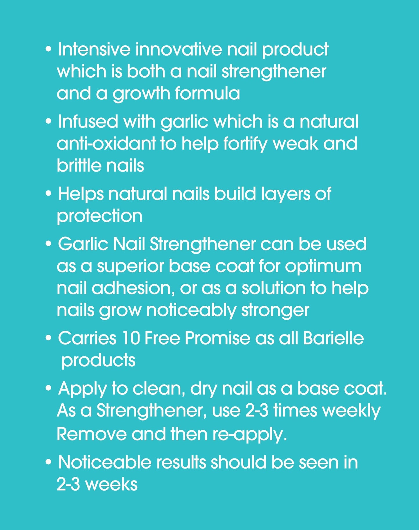 Barielle Garlic Nail Strengthener and Growth Dual Function Nail Lacquer Beauty & Personal Care BARIELLE